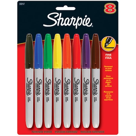 Newell Sharpie Fine 8 Color Set Carded SAN30217PP
